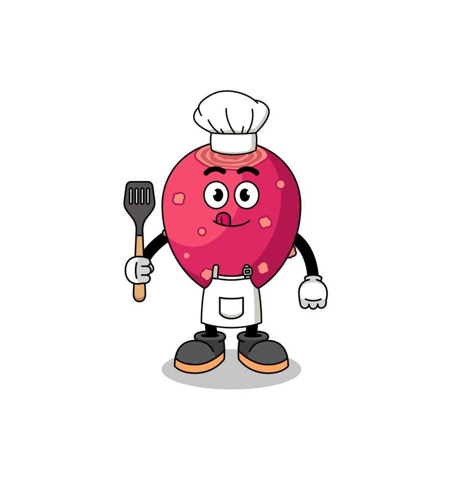 Mascot Illustration of prickly pear chef vector