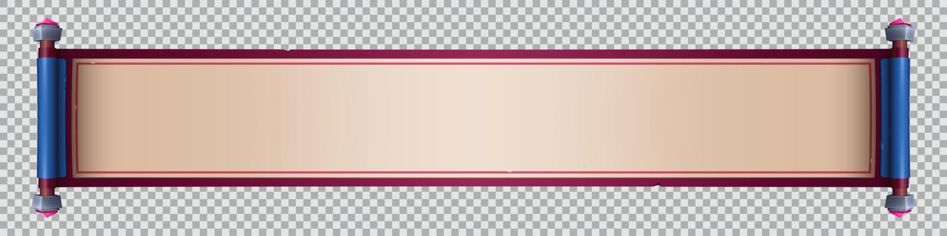 Papyrus scroll, royal banner, paper parchment vector