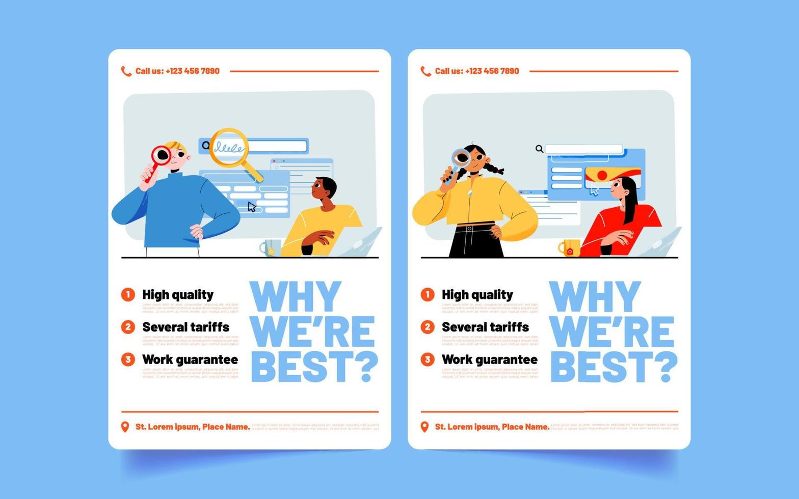 Seo agency advertising banner, Why we are best vector