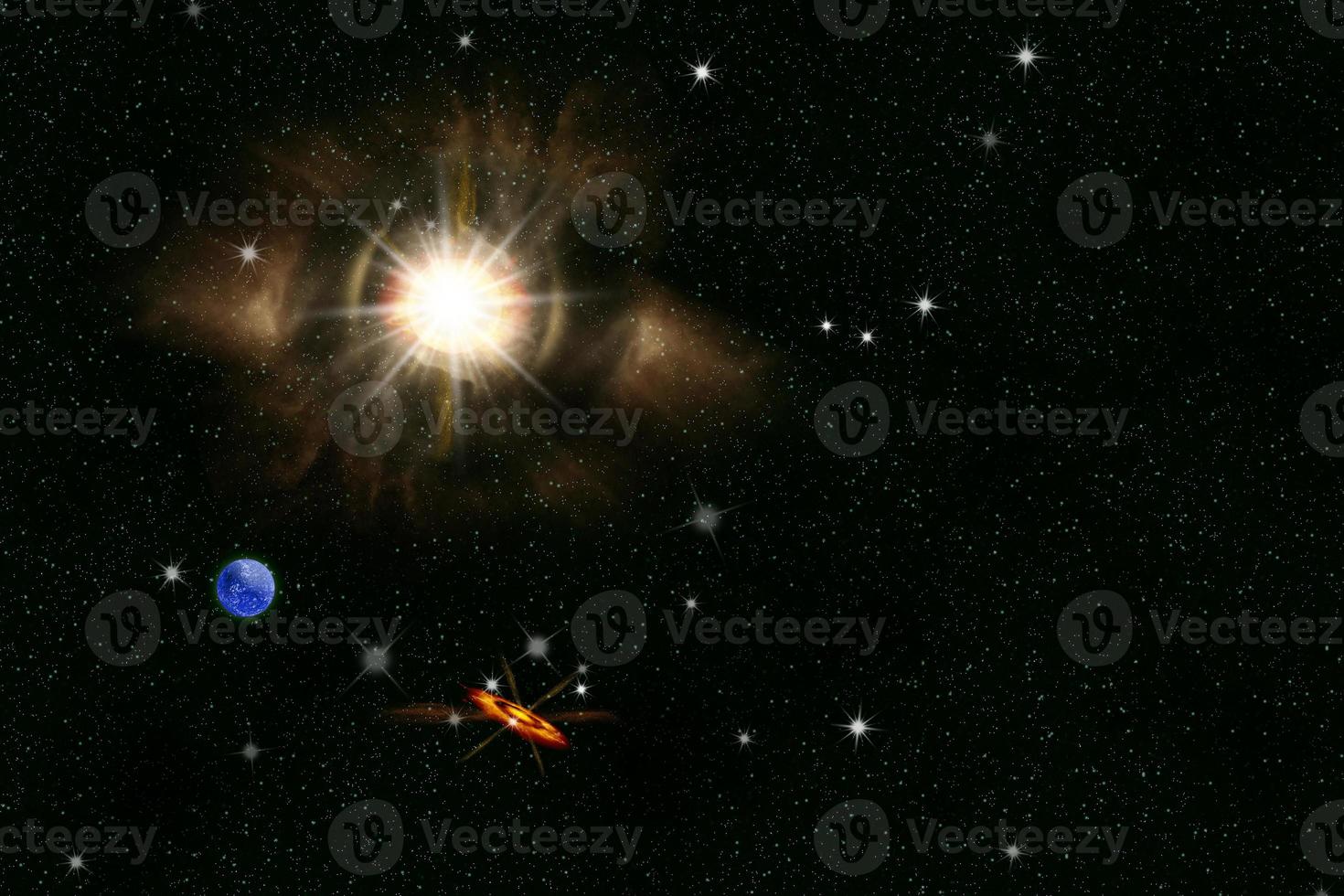 Comet hit the planet. photo