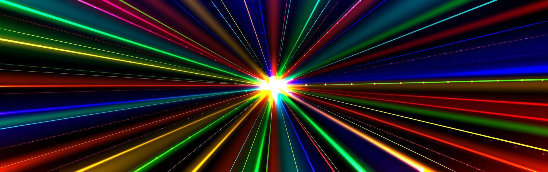 Abstract background with colorful straight lines vector