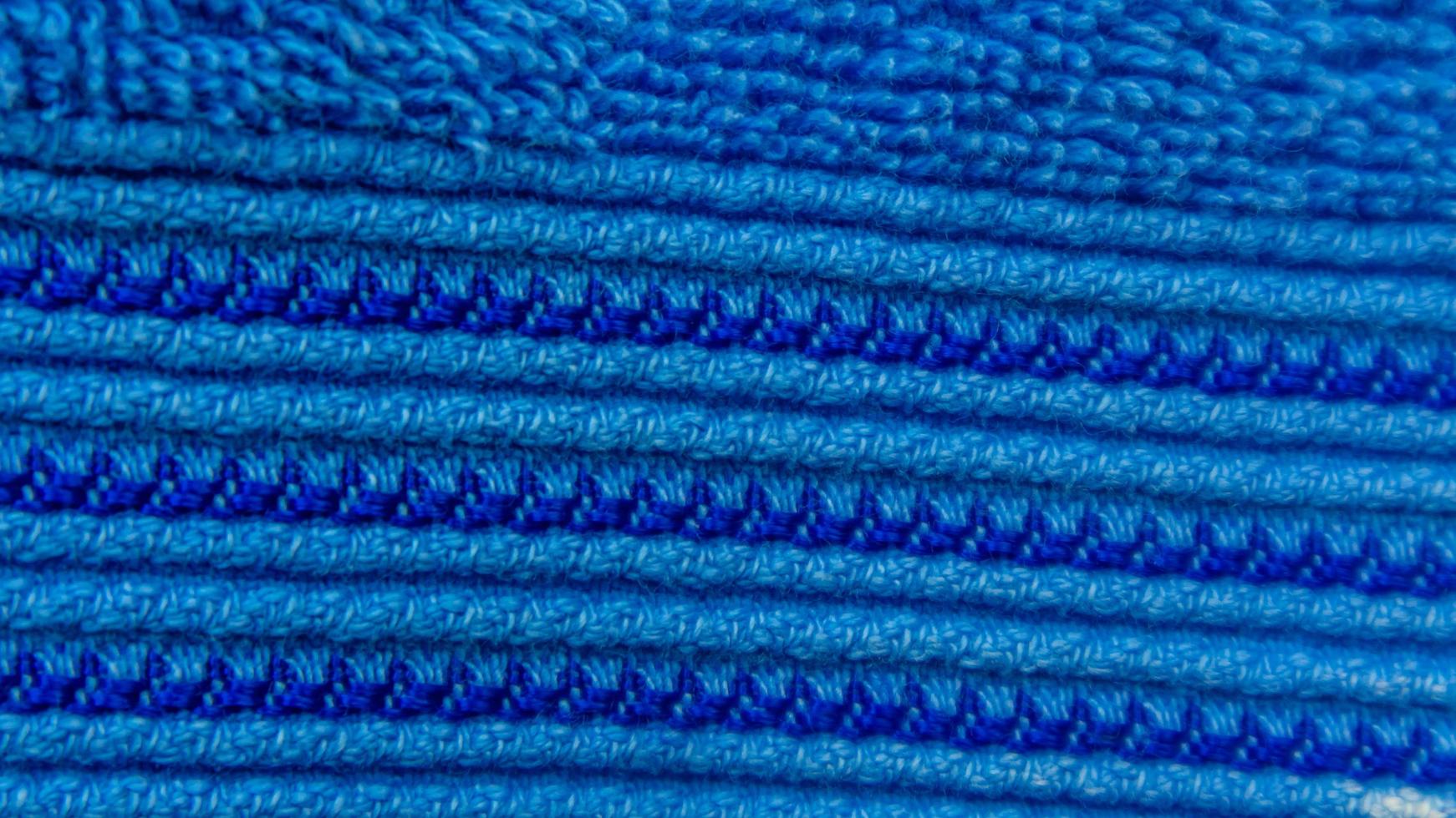 textura de toalla azul como fondo foto