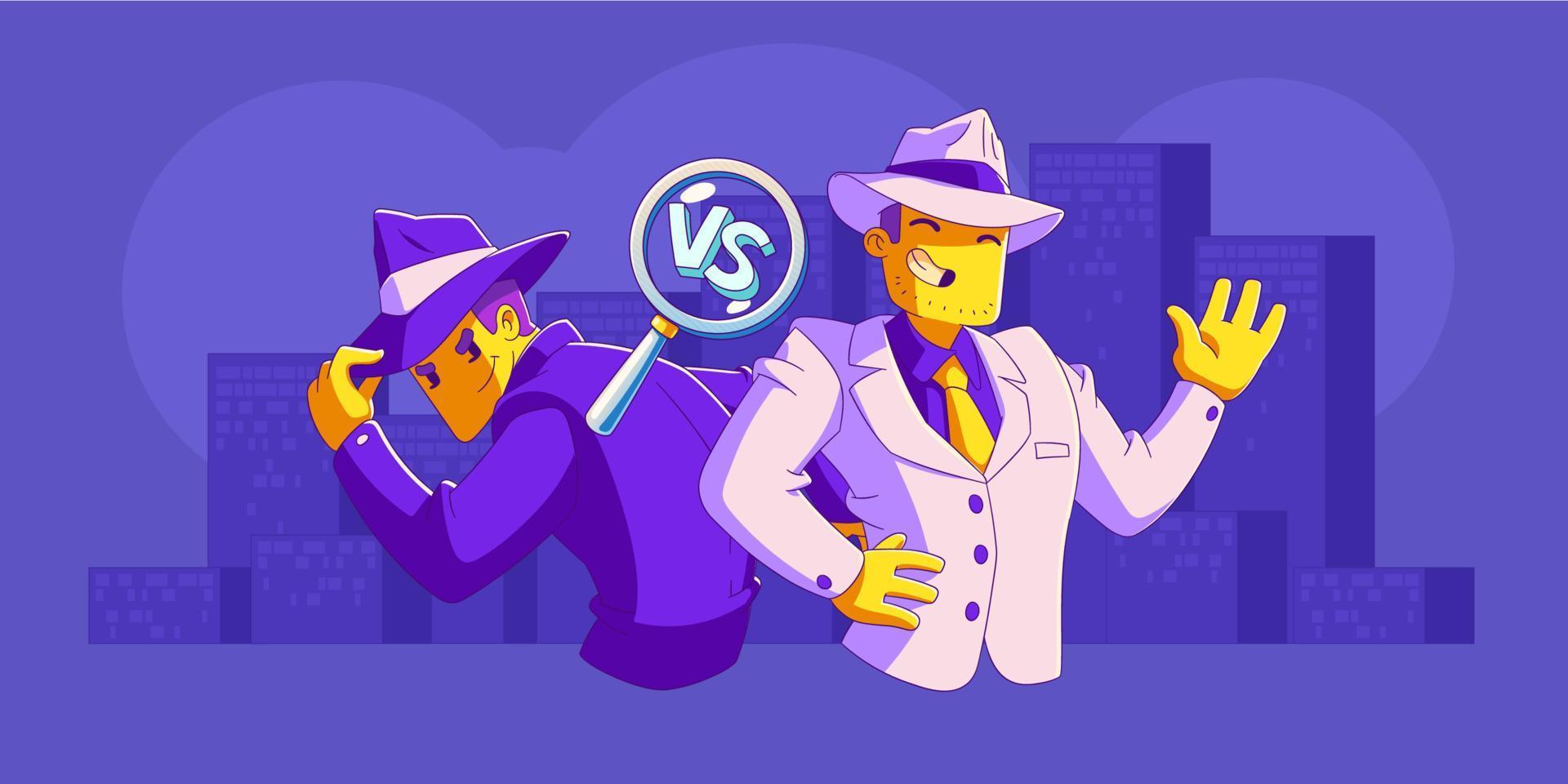 Black vs white hat seo, search engine optimization vector