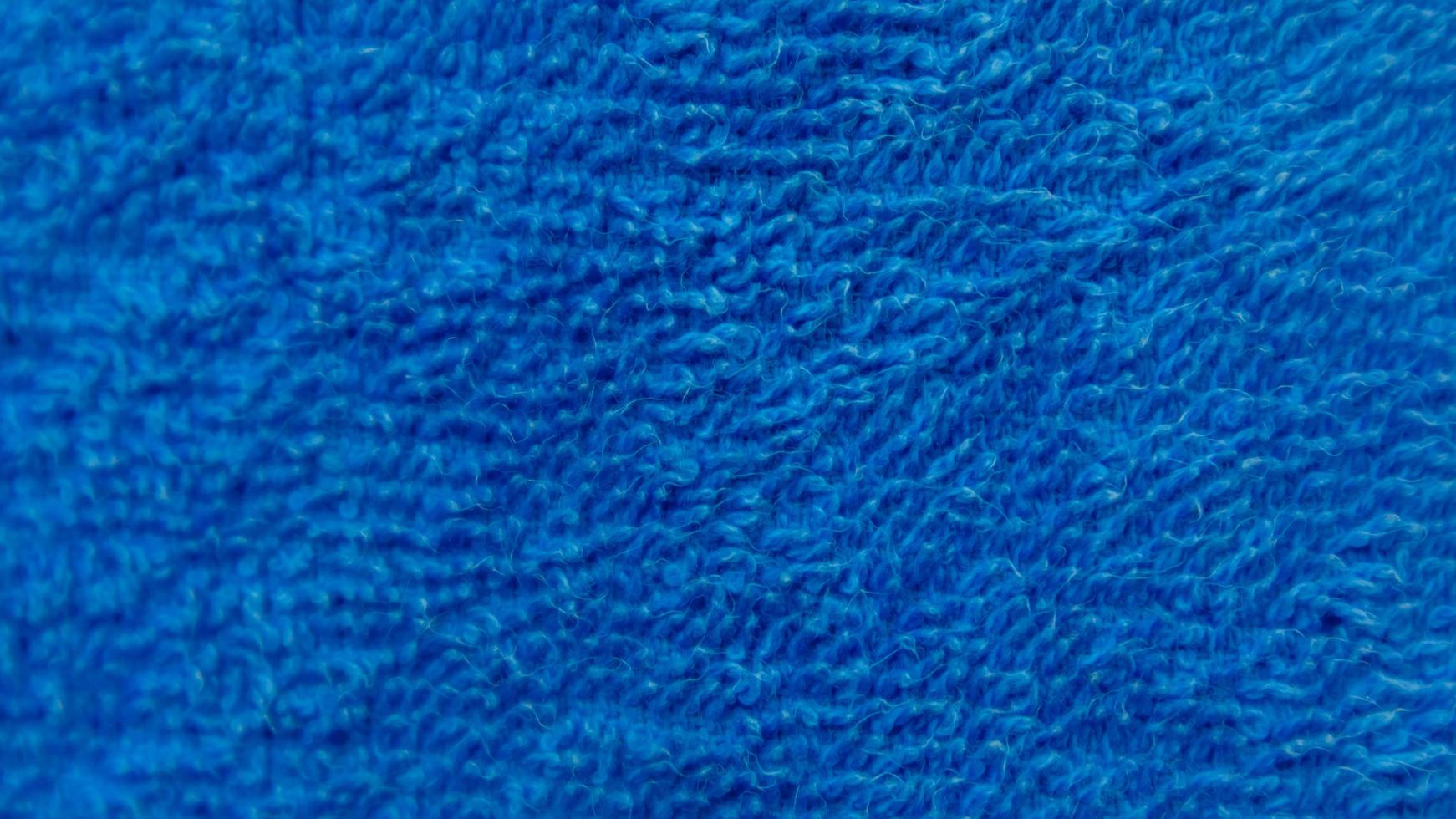 textura de toalla azul como fondo foto