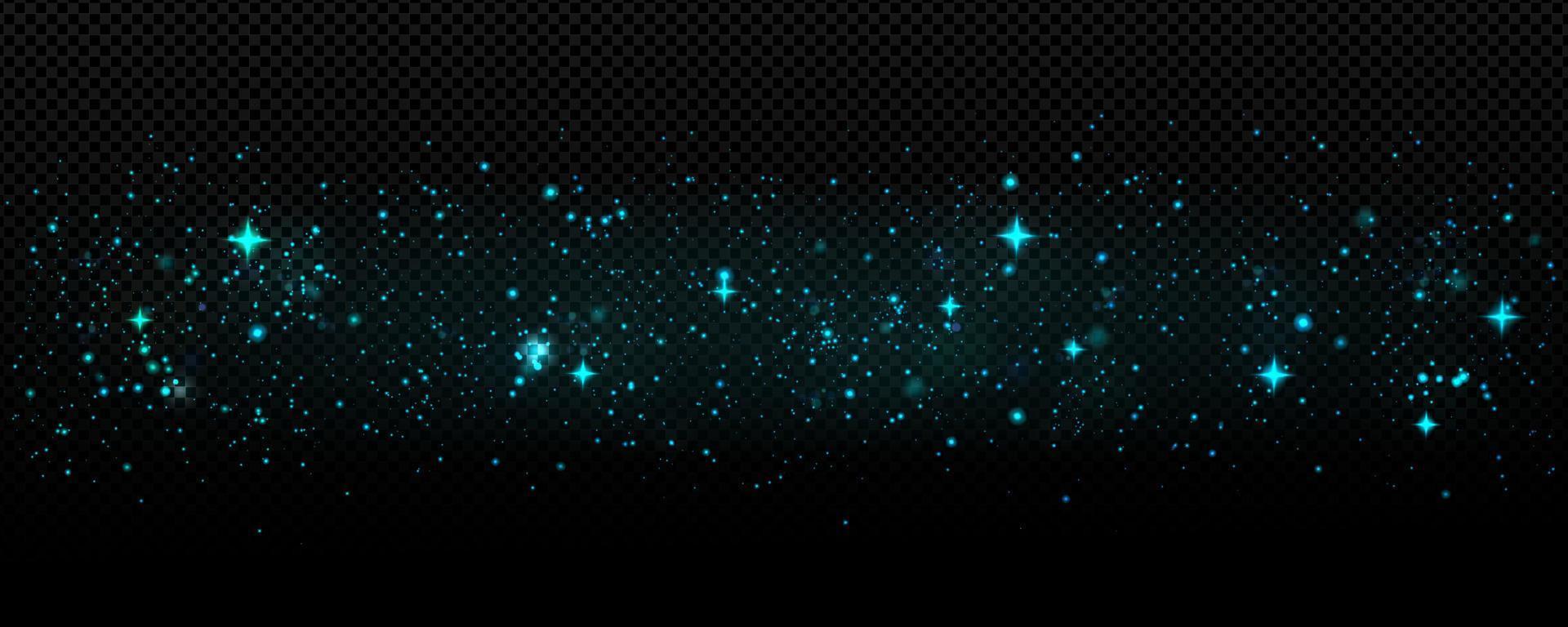 Blue sparkles, glitter, stardust or twinkle stars vector