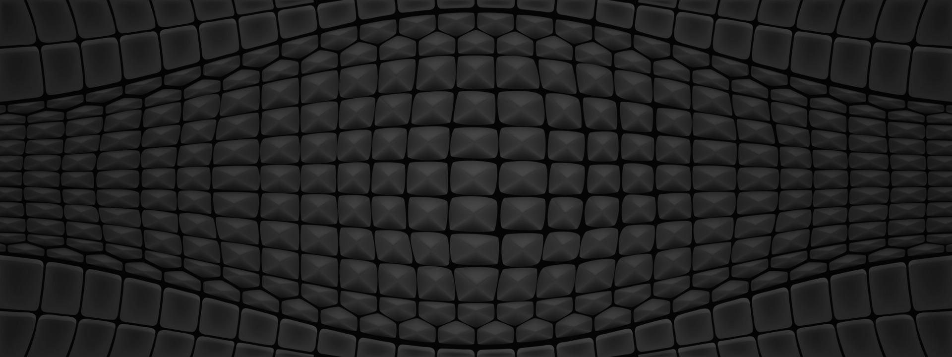 Black reptile skin texture background vector