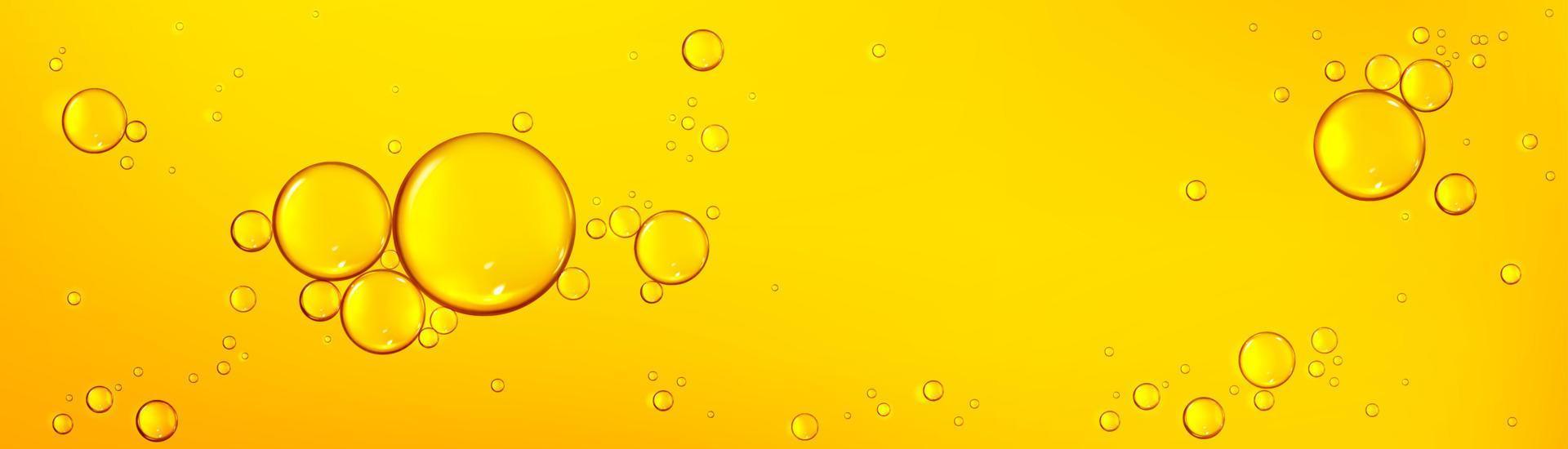 Background with oil drops texture, omega bubbles vector