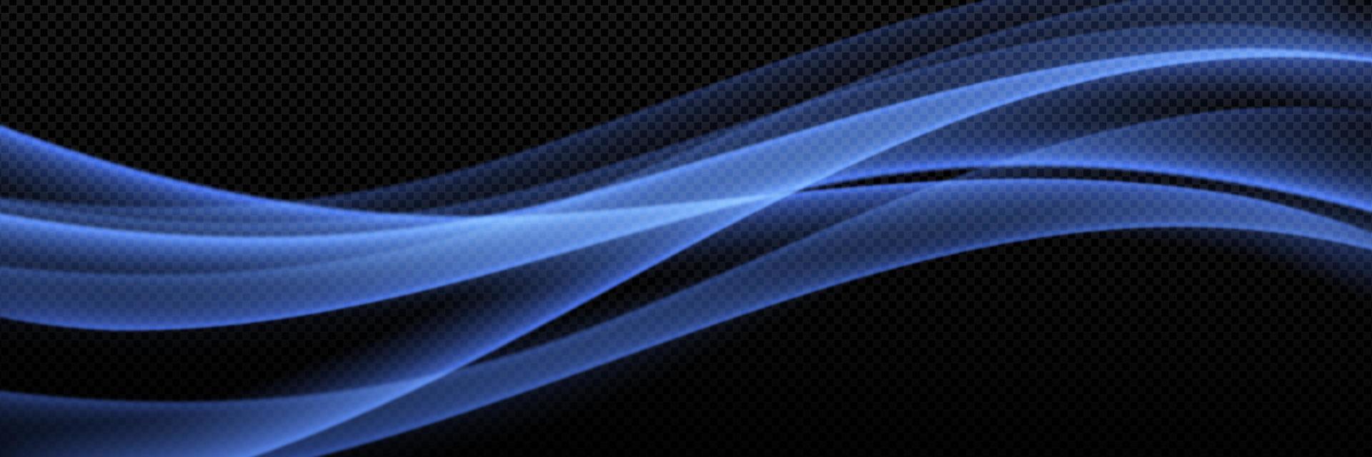 Air flow, cold blue wind effect, blowing smoke vector