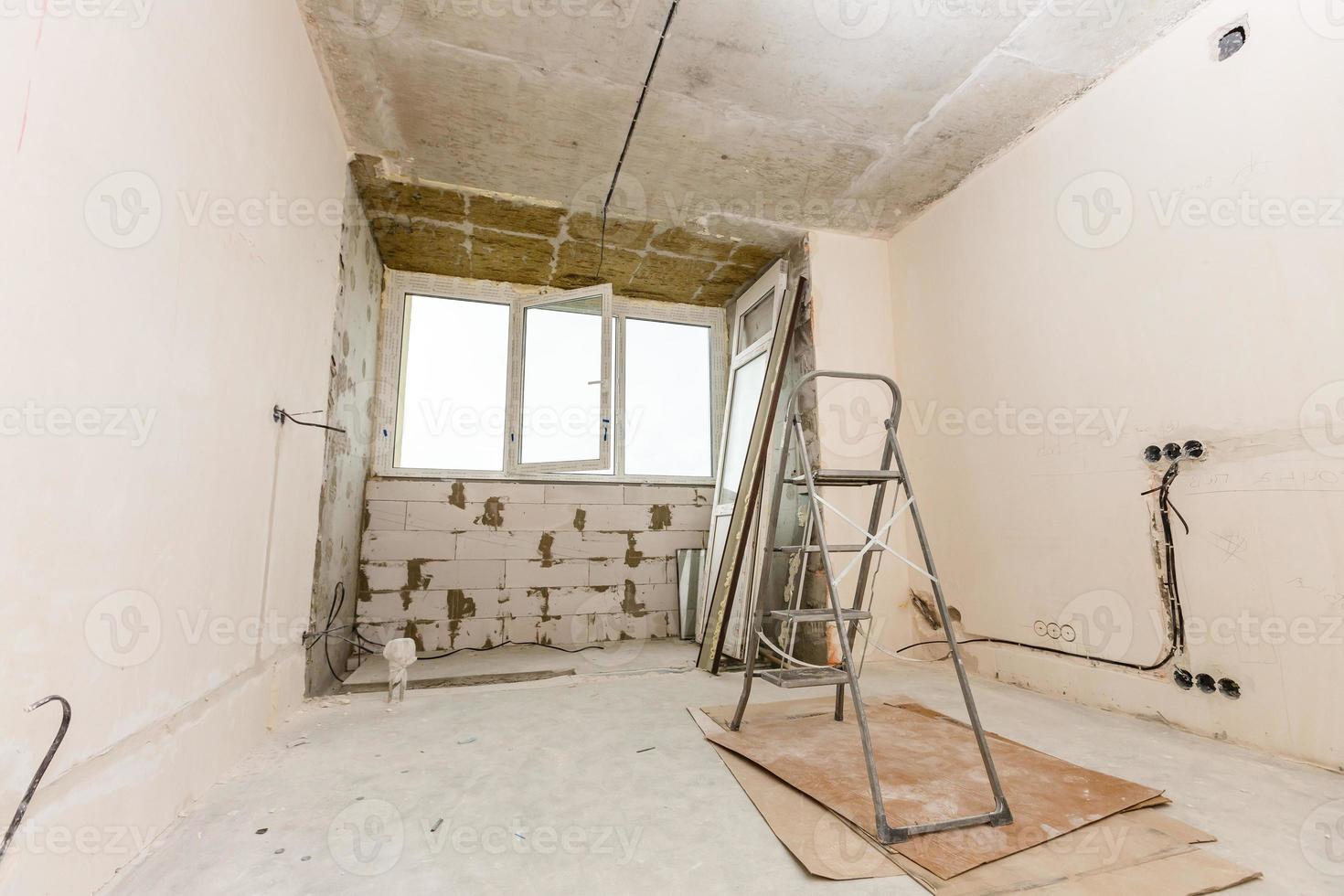 Renovation concept - room during restoration photo