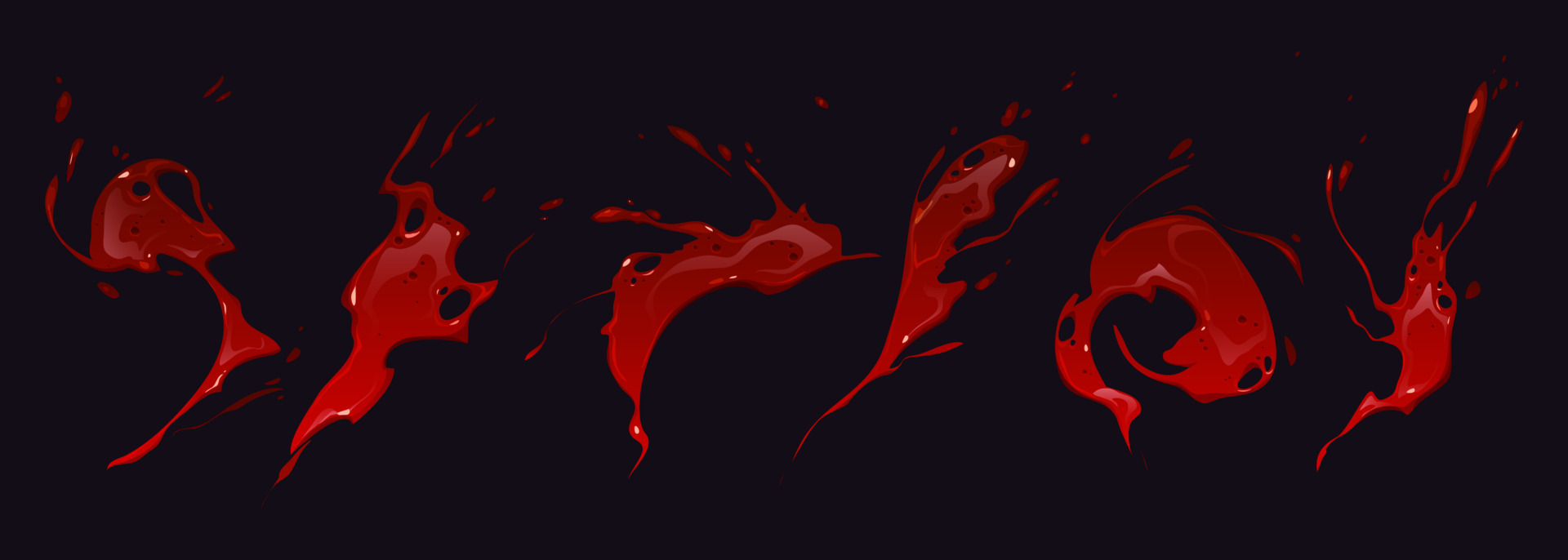 Blood splash animation, cartoon sprite sheet fx 16265349 Vector Art at