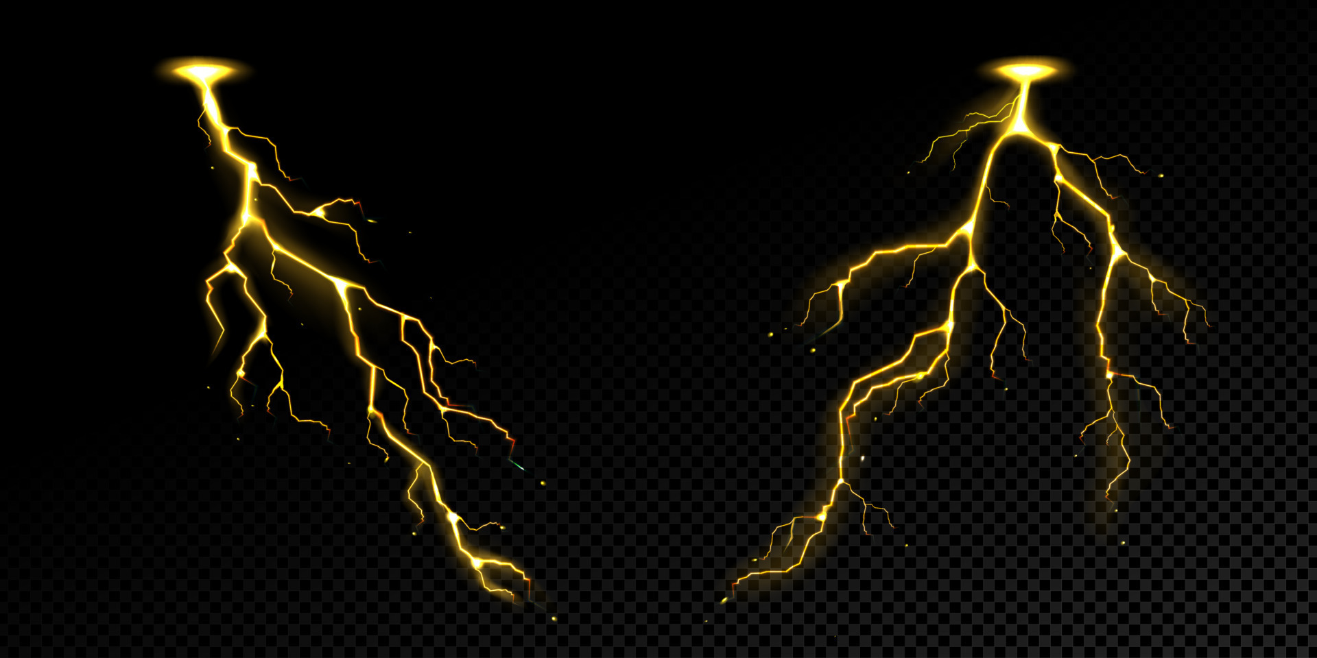 Yellow Lightning Background