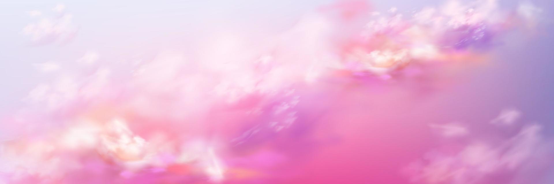 Fantastic pink and lilac peaceful sky background vector