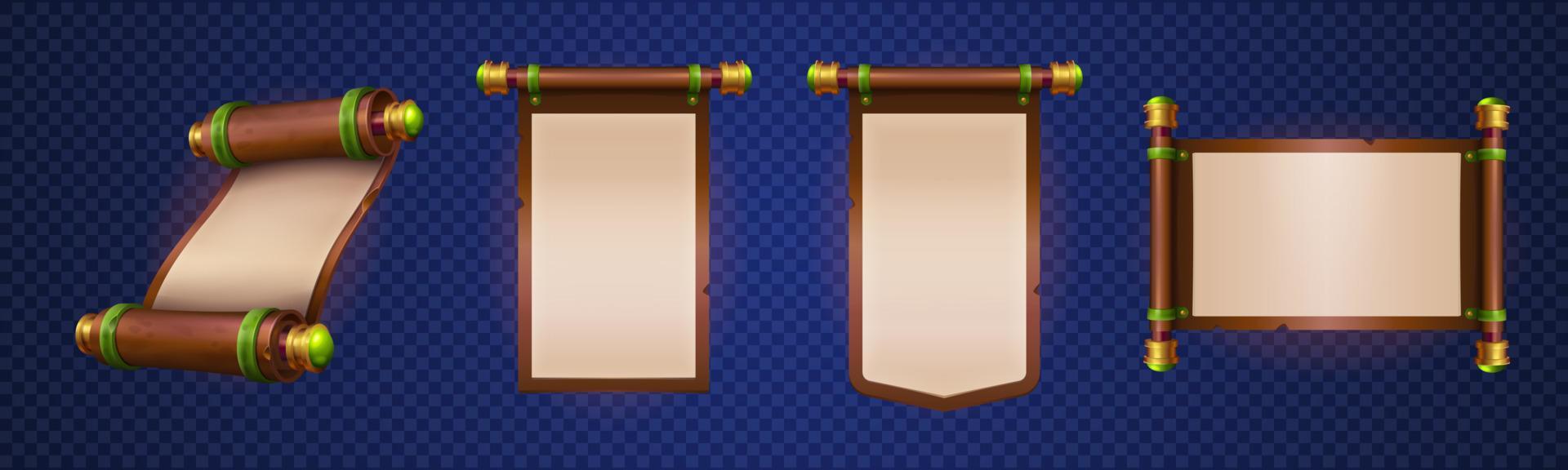 Luxury ancient parchment scrolls, manuscript 16265600 Vector Art at