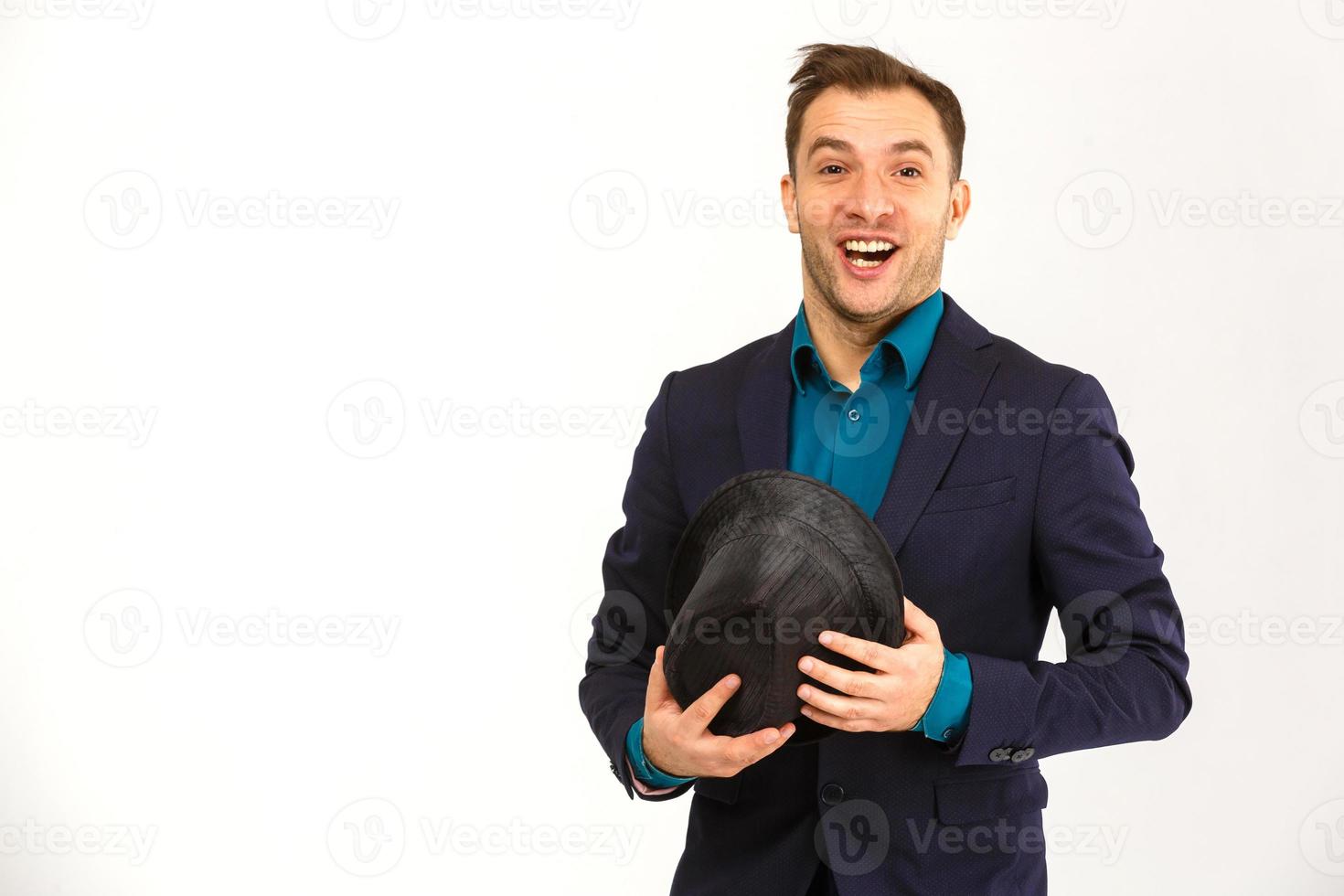 Man thinking hat photo