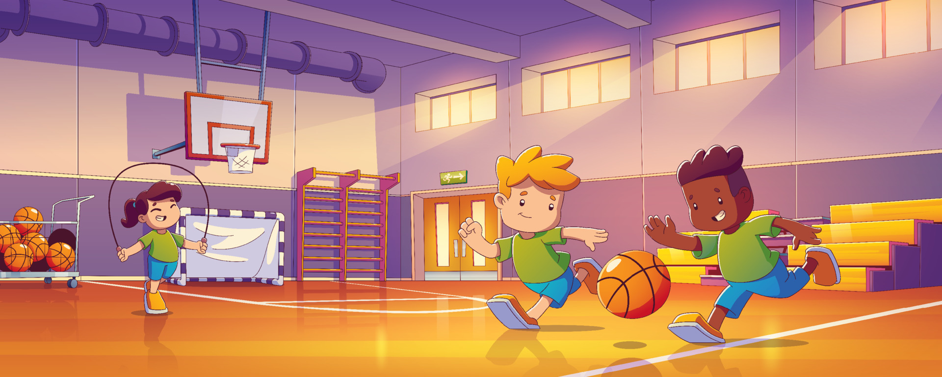 school-kids-in-sportswear-exercising-in-gym-16265862-vector-art-at-vecteezy