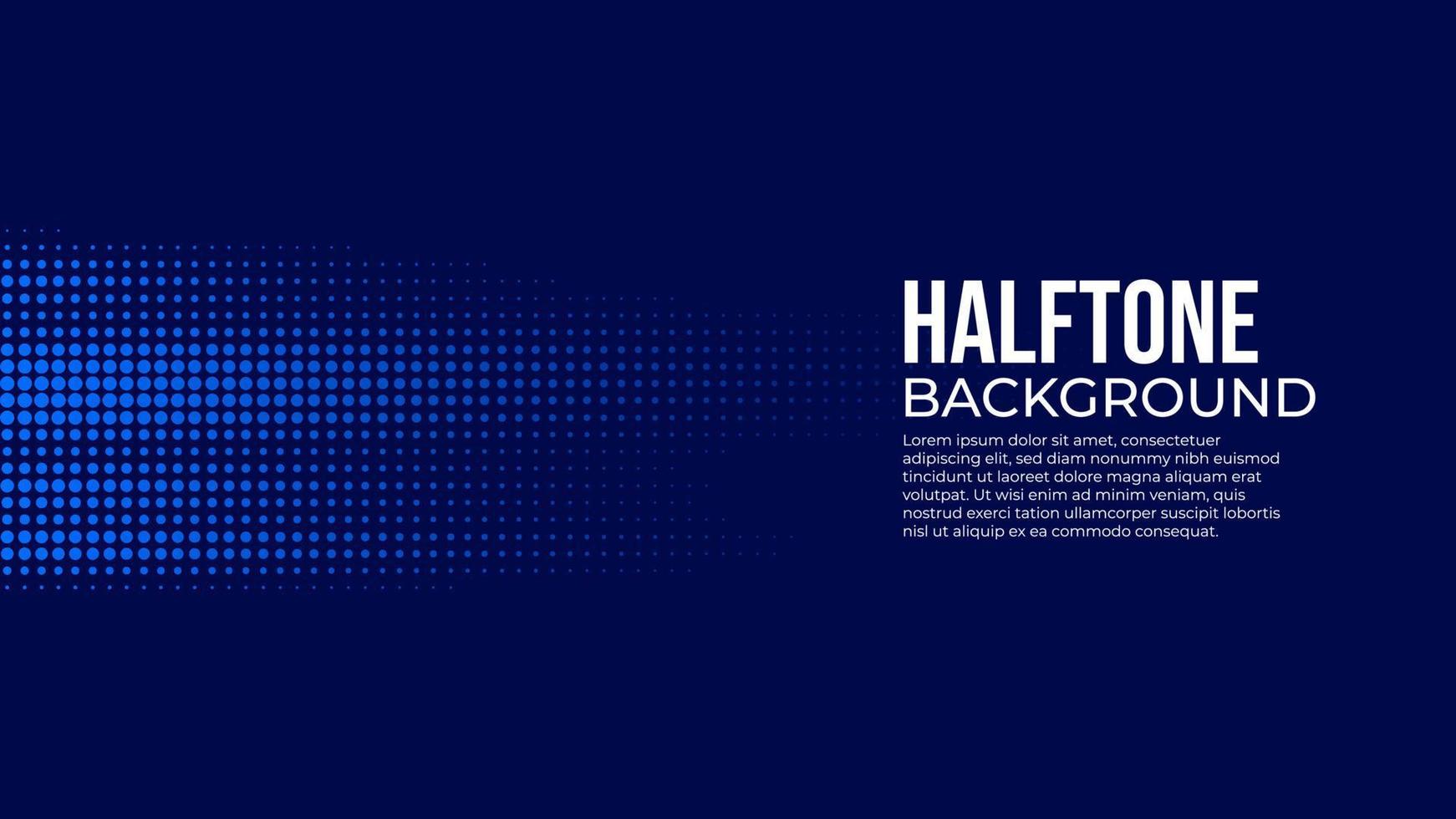 Abstract background vector with gradient blue color halftone, simple design banner with copy space text