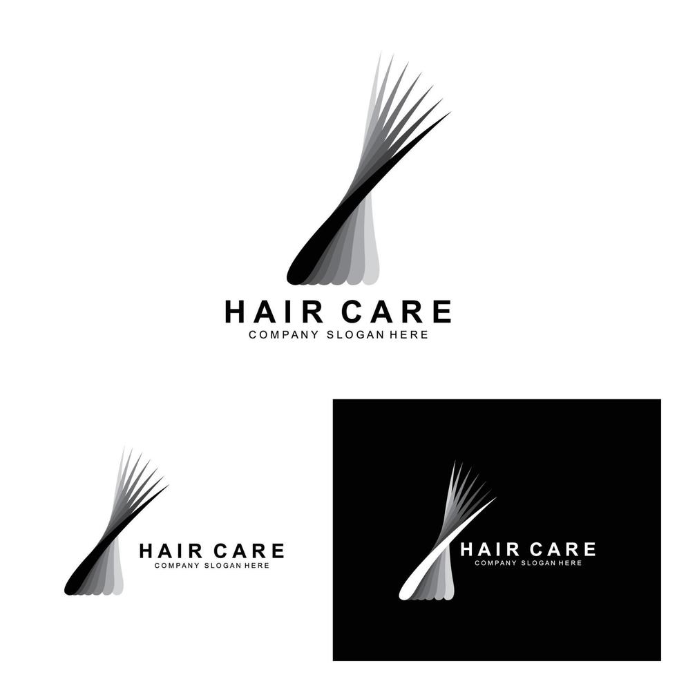 Hair Care Logo, Scalp Layer Design, Health Salon Brand Illustration vector