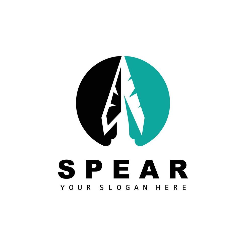 Spear Logo, Hunting Gear Design, Arrow War Weapon, Product Brand Vector