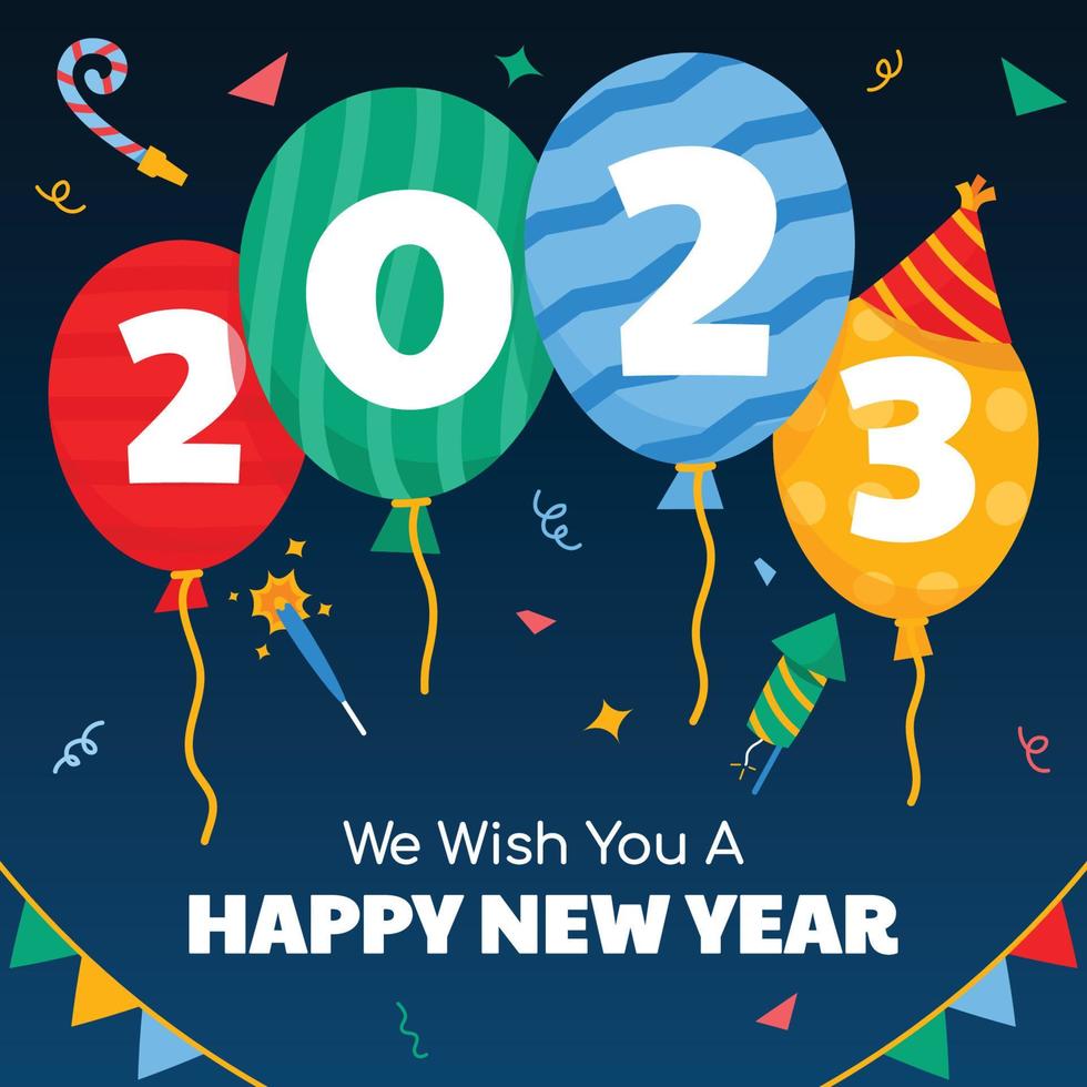 Balloons Number Of New Year vector