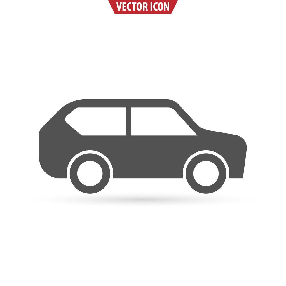 Car flat icon. Vector illustration isolated on a white background.