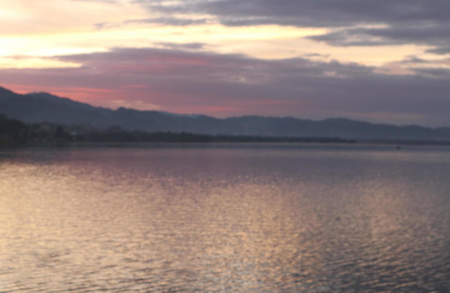 defocused on a Beautiful lake in the afternoon photo