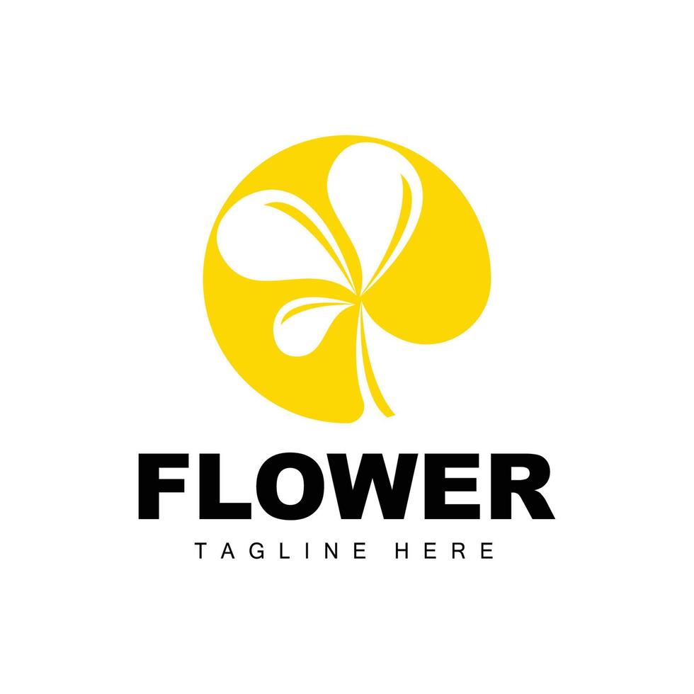 Flower Logo, Flower Garden Design With Simple Style Vector Product Brand, Beauty Care, Natural