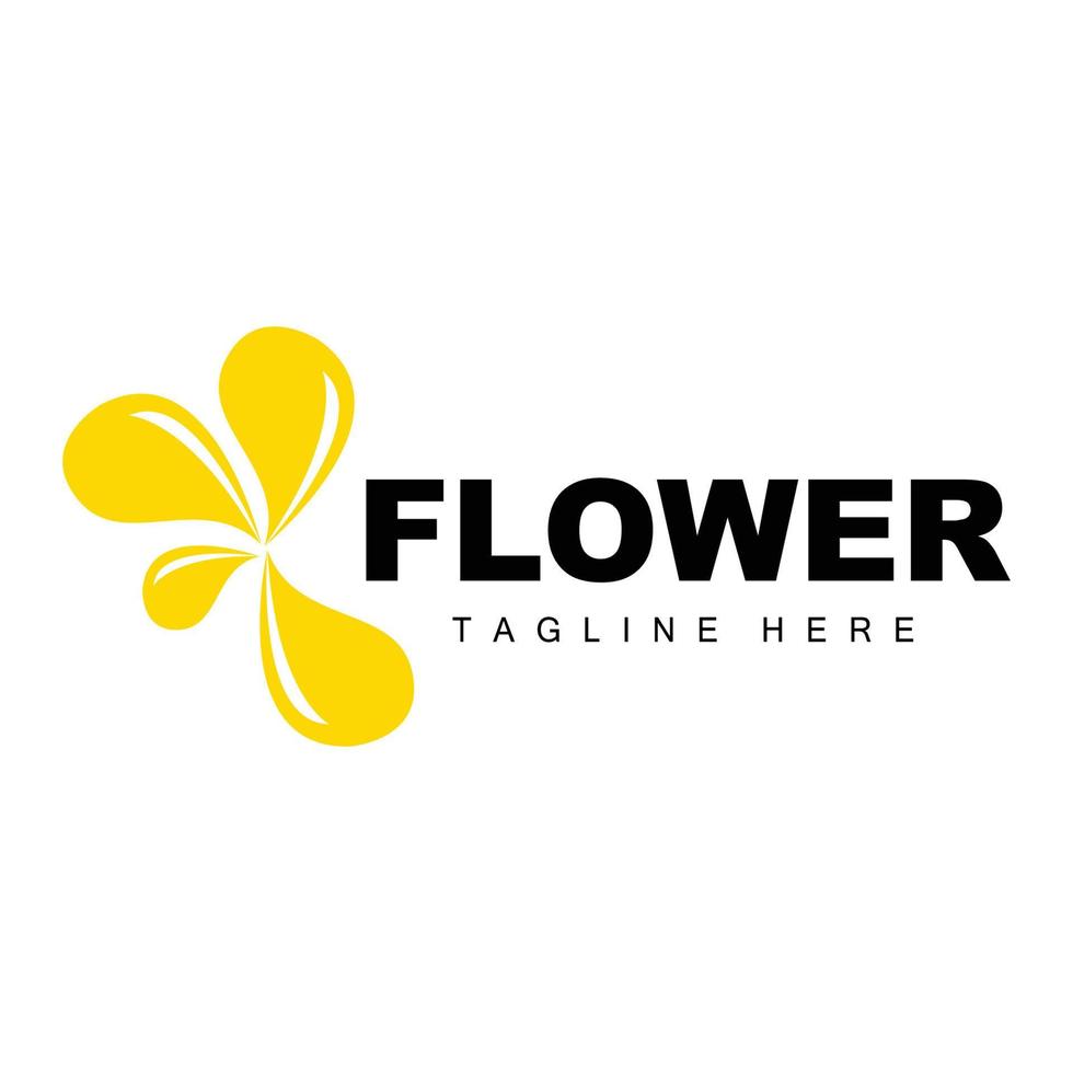 Flower Logo, Flower Garden Design With Simple Style Vector Product Brand, Beauty Care, Natural