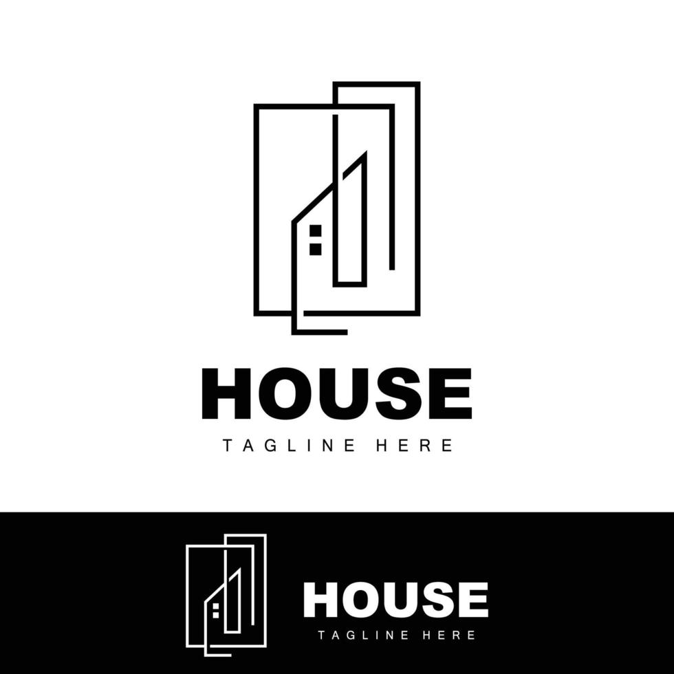 House Logo, Simple Building Vector, Construction Design, Housing, Real Estate, Property Rental vector