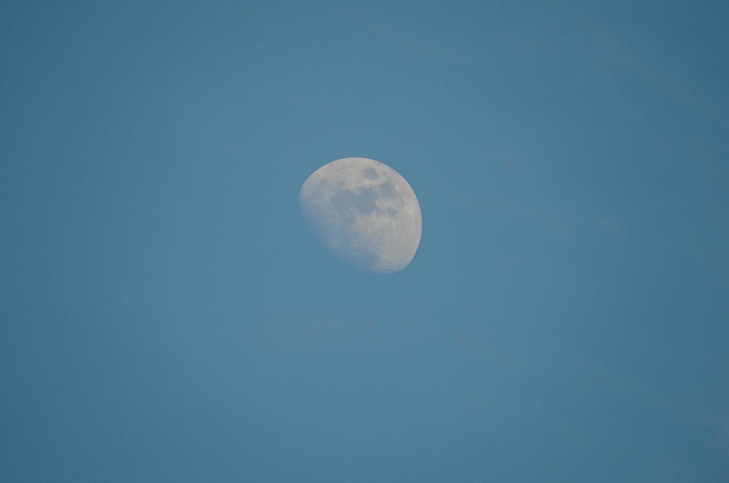 moon and blue sky photo