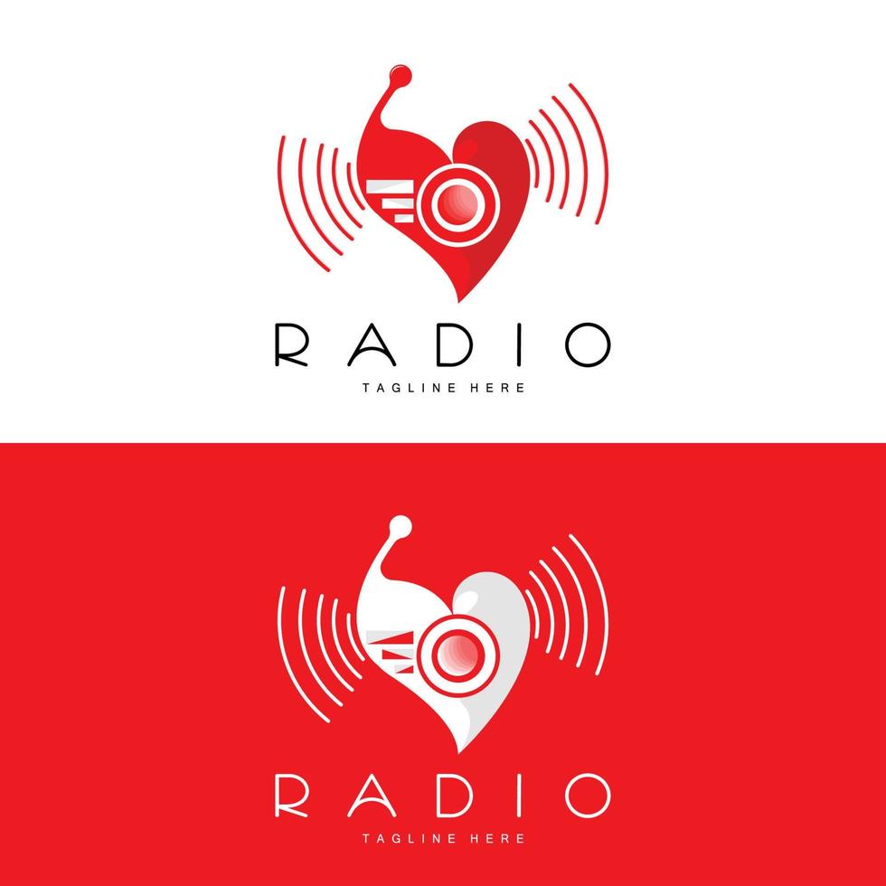 logotipo de radio de café, diseño de radio de podcast, icono de café, vector de marca de producto de logotipo de café café