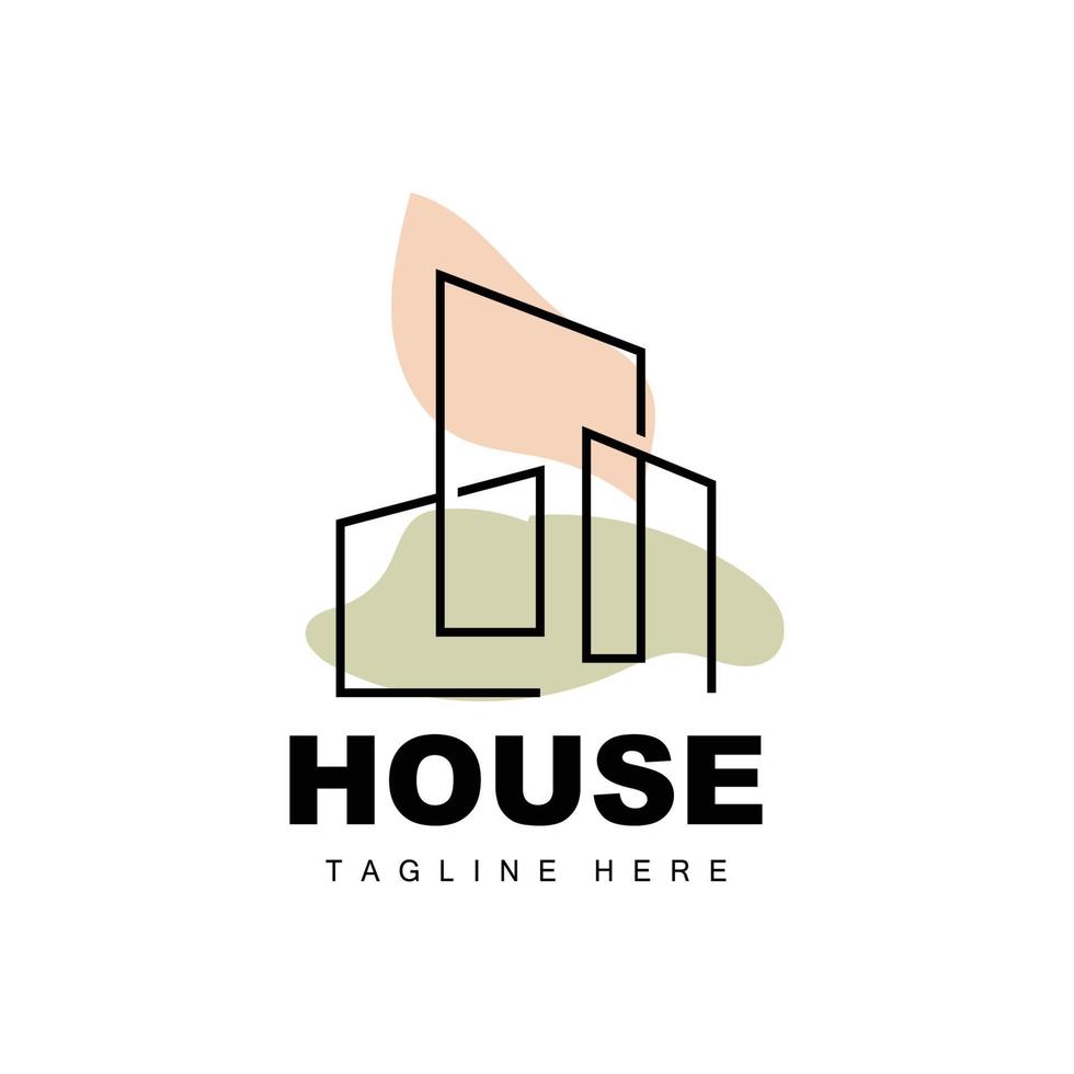 House Logo, Simple Building Vector, Construction Design, Housing, Real Estate, Property Rental vector