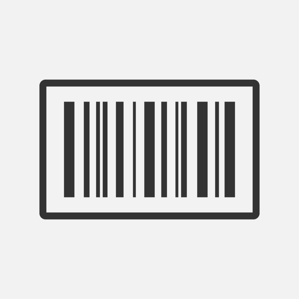 Barcode icon isolated flat design vector illustration.