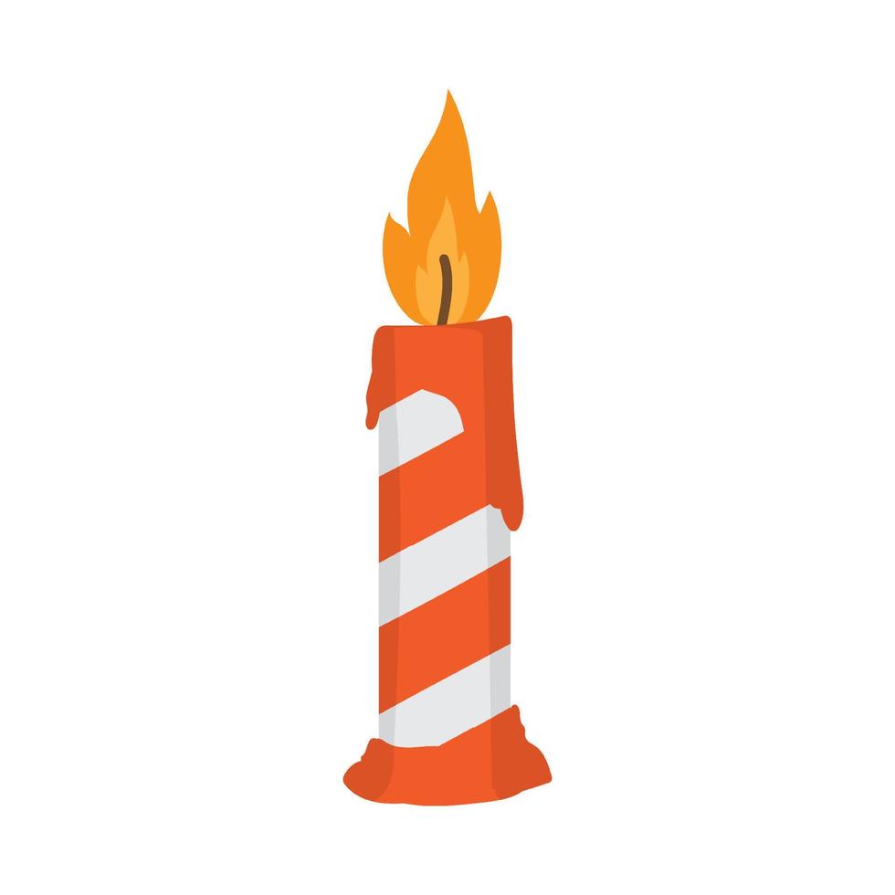 Christmas candle light hand drawn doodle element vector illustration.