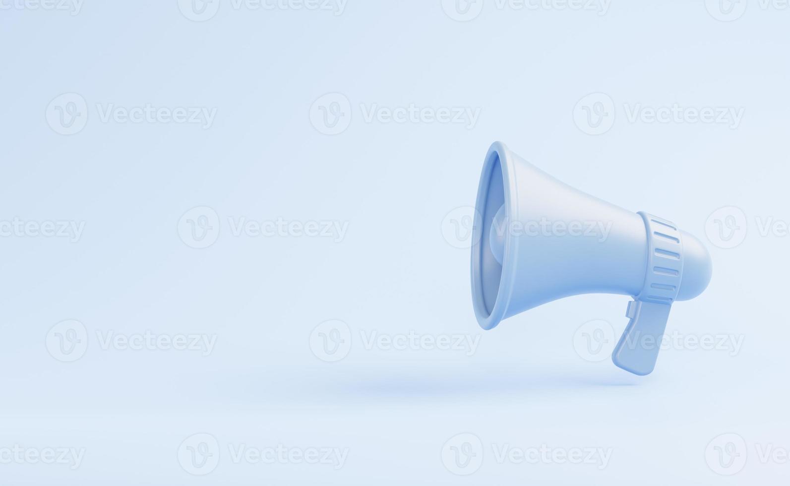 Megaphone bullhorn speaker on white background 3D render illustration photo
