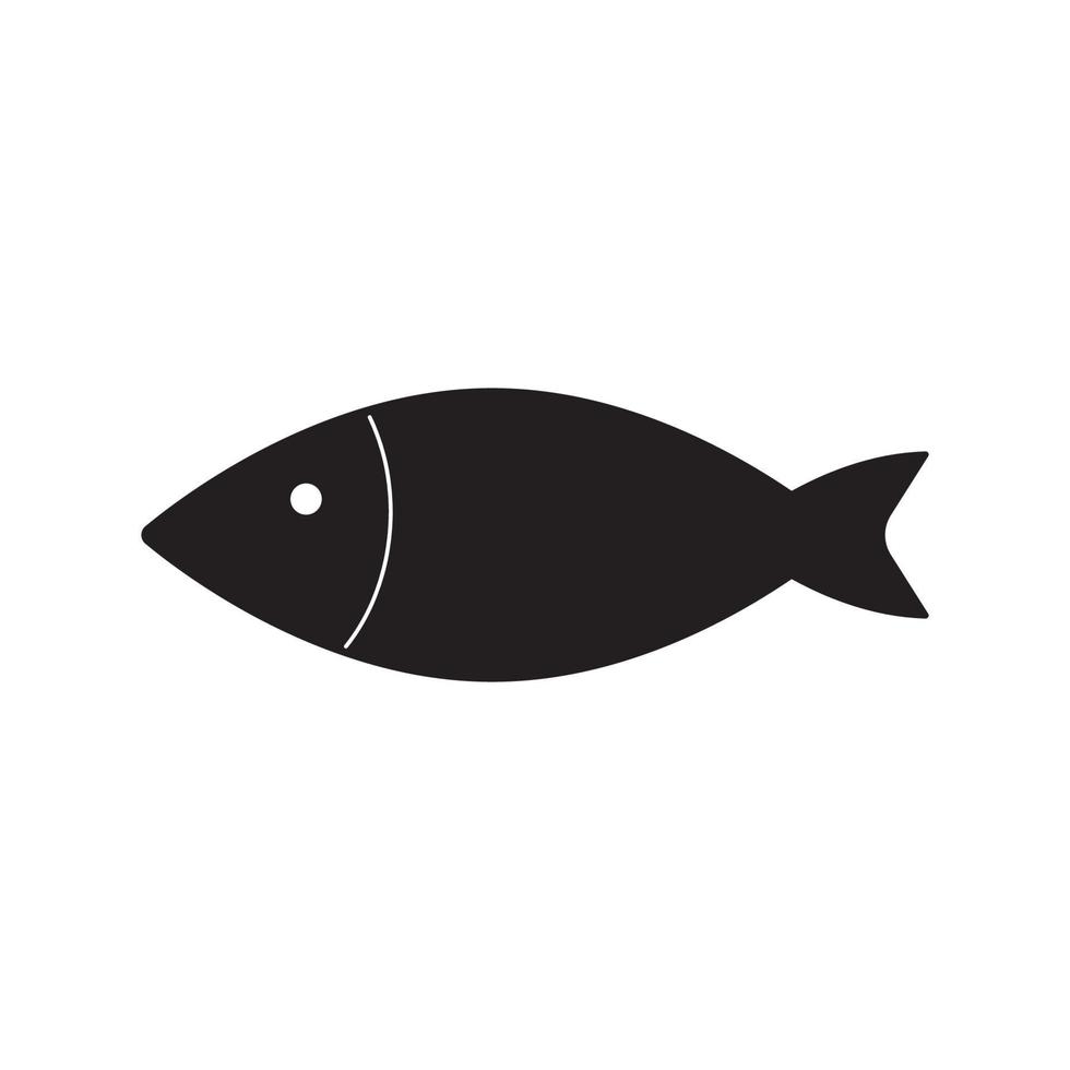 Fish icon isolated flat design vector illustration