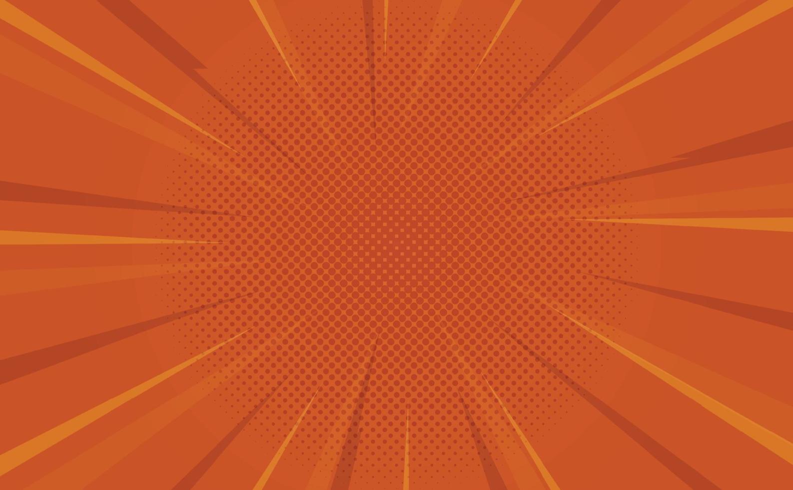 Sunburst pop art red comics book halftone background vector