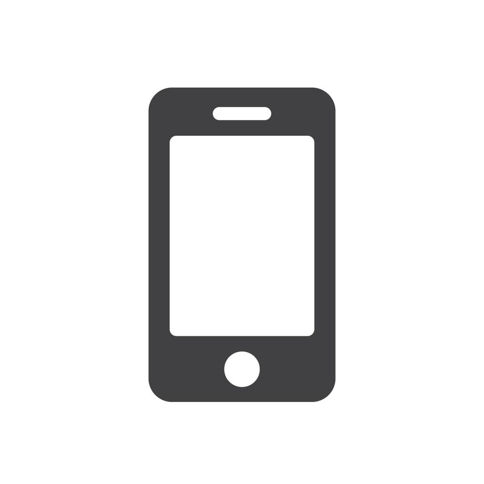 Mobile phone icon isolated flat design vector illustration.