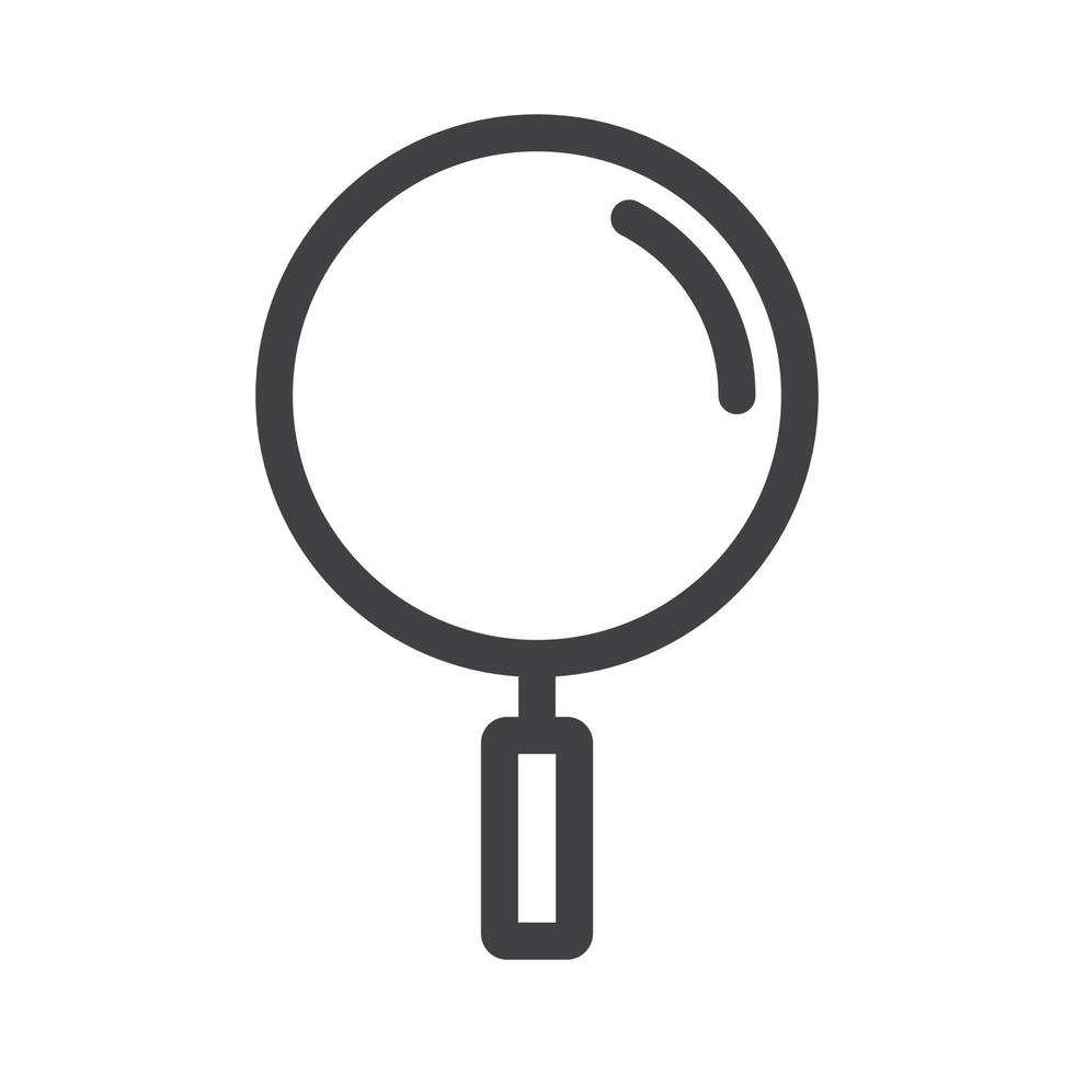 Outline search icon flat design vector illustration isolated.