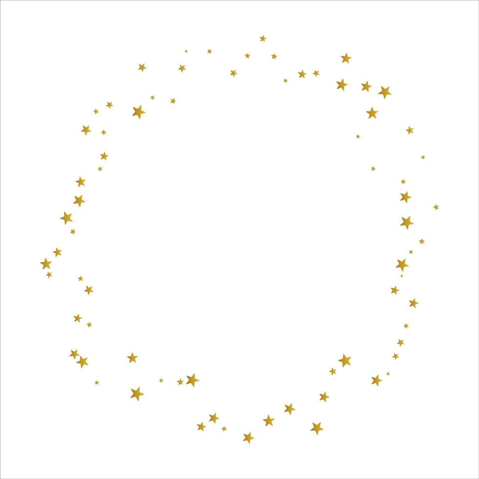 Golden scattered stars on sky spread icon flat design. vector