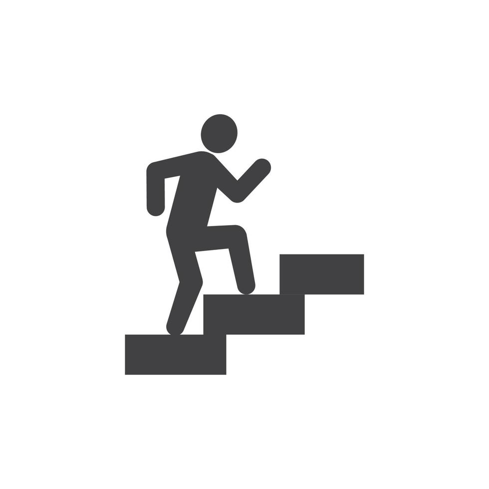 Step up icon isolated flat design vector illustration.