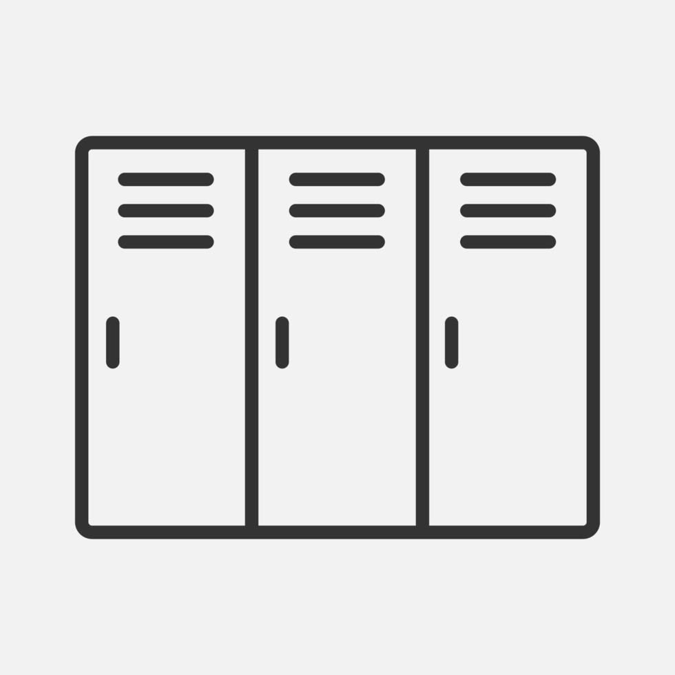 Locker icon isolated flat design vector illustration