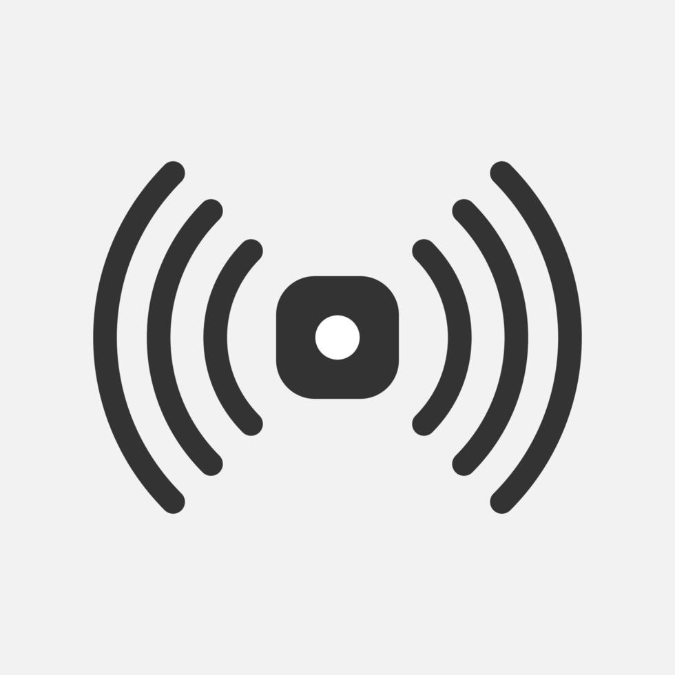 Sensor icon isolated flat design vector illustration.