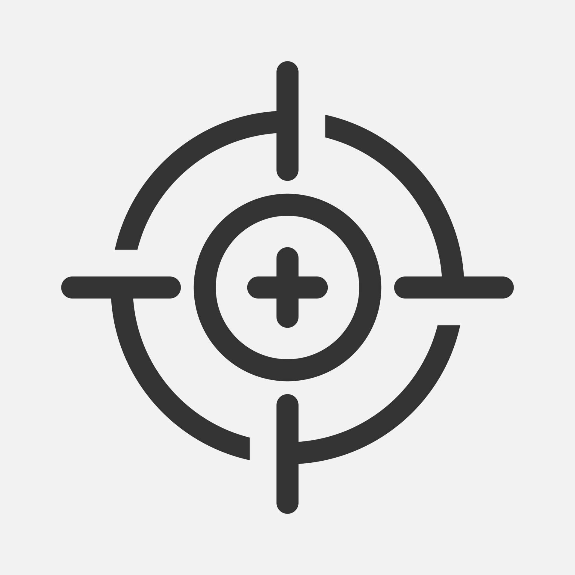 Precision focus target icon isolated flat design. 16267801 Vector Art