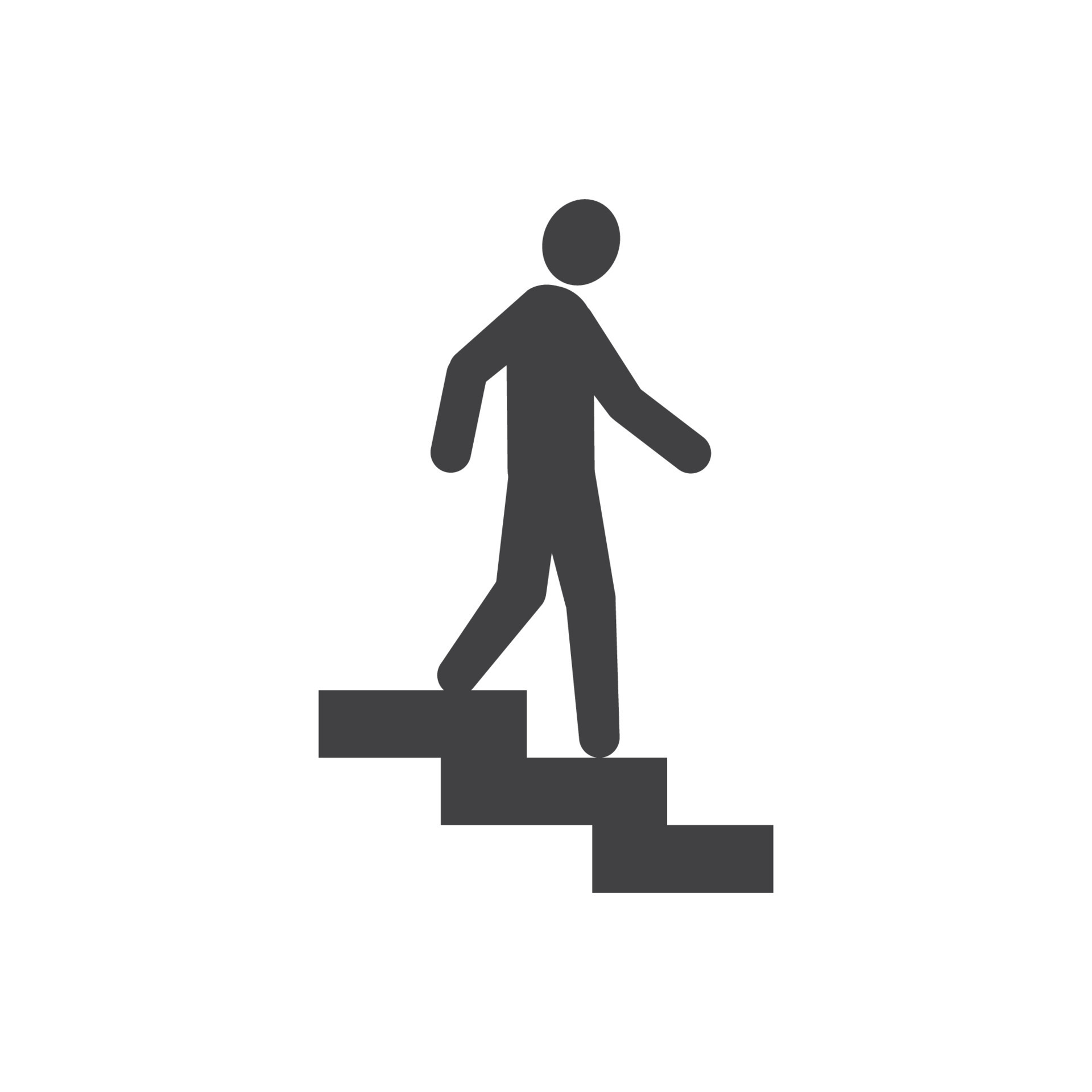 Step down icon isolated flat design vector illustration. 16267820