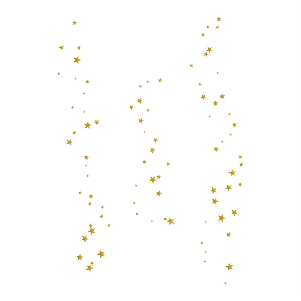 Golden scattered stars on sky spread icon flat design. vector