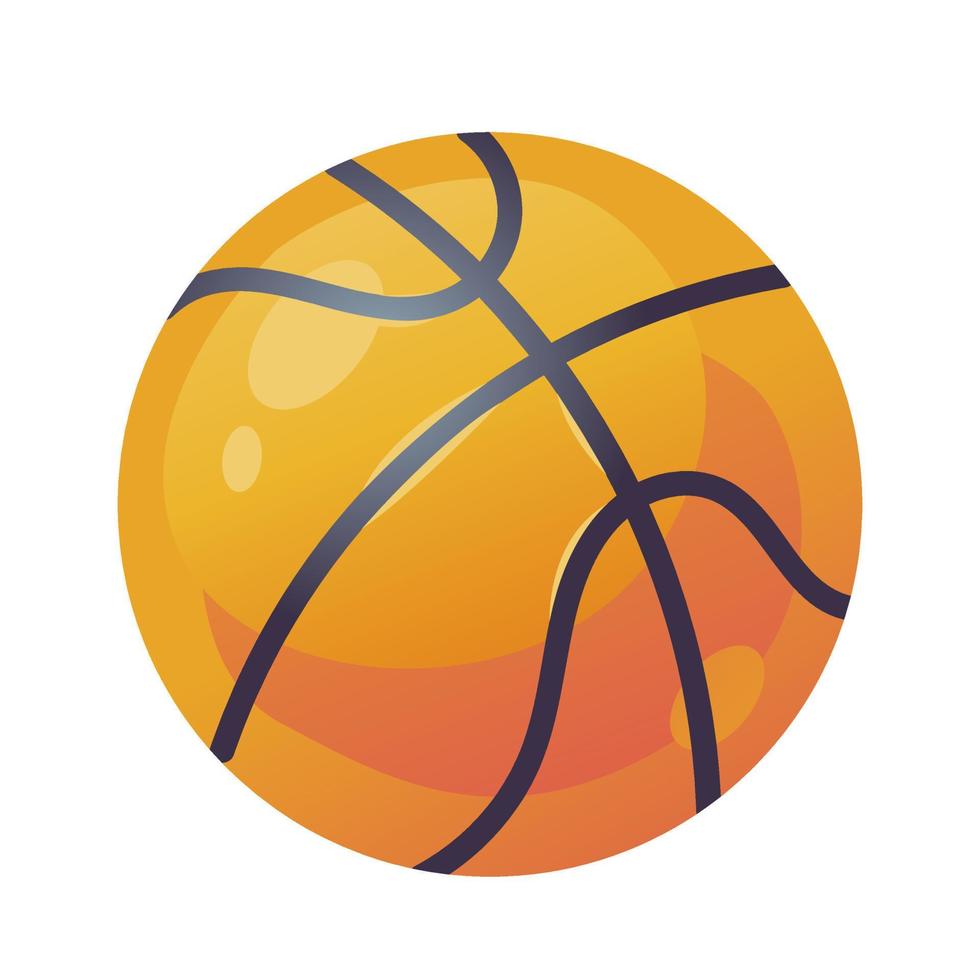 Basketball ball isolated vector illustration on a white background.