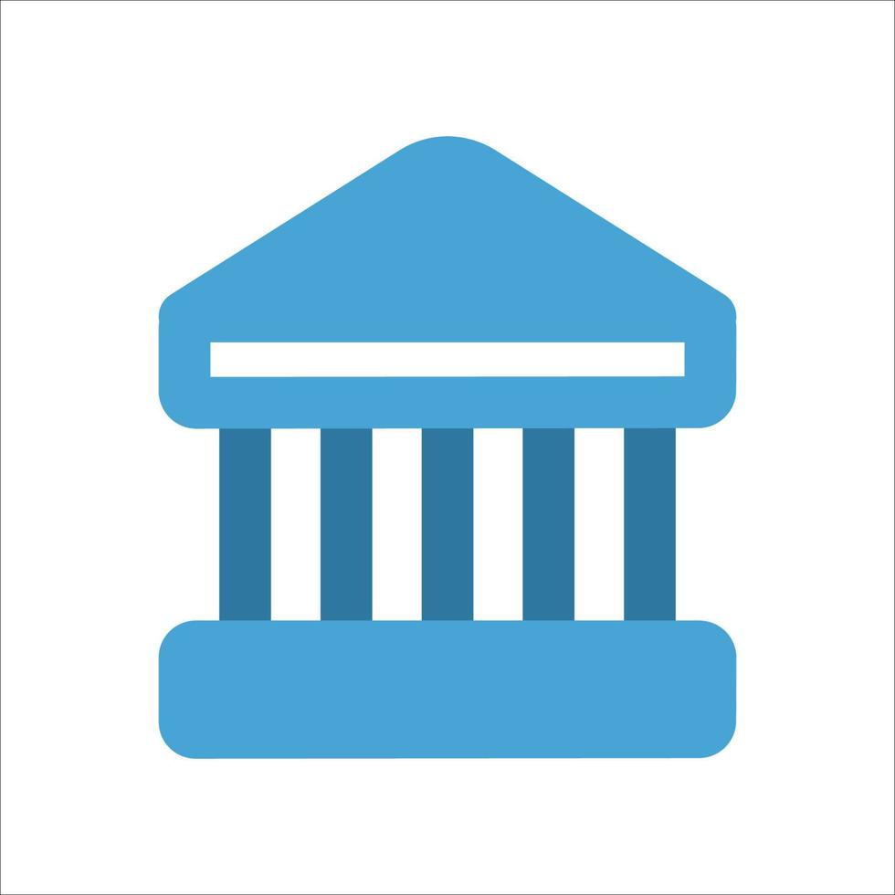 Bank Icon with Flat Style vector