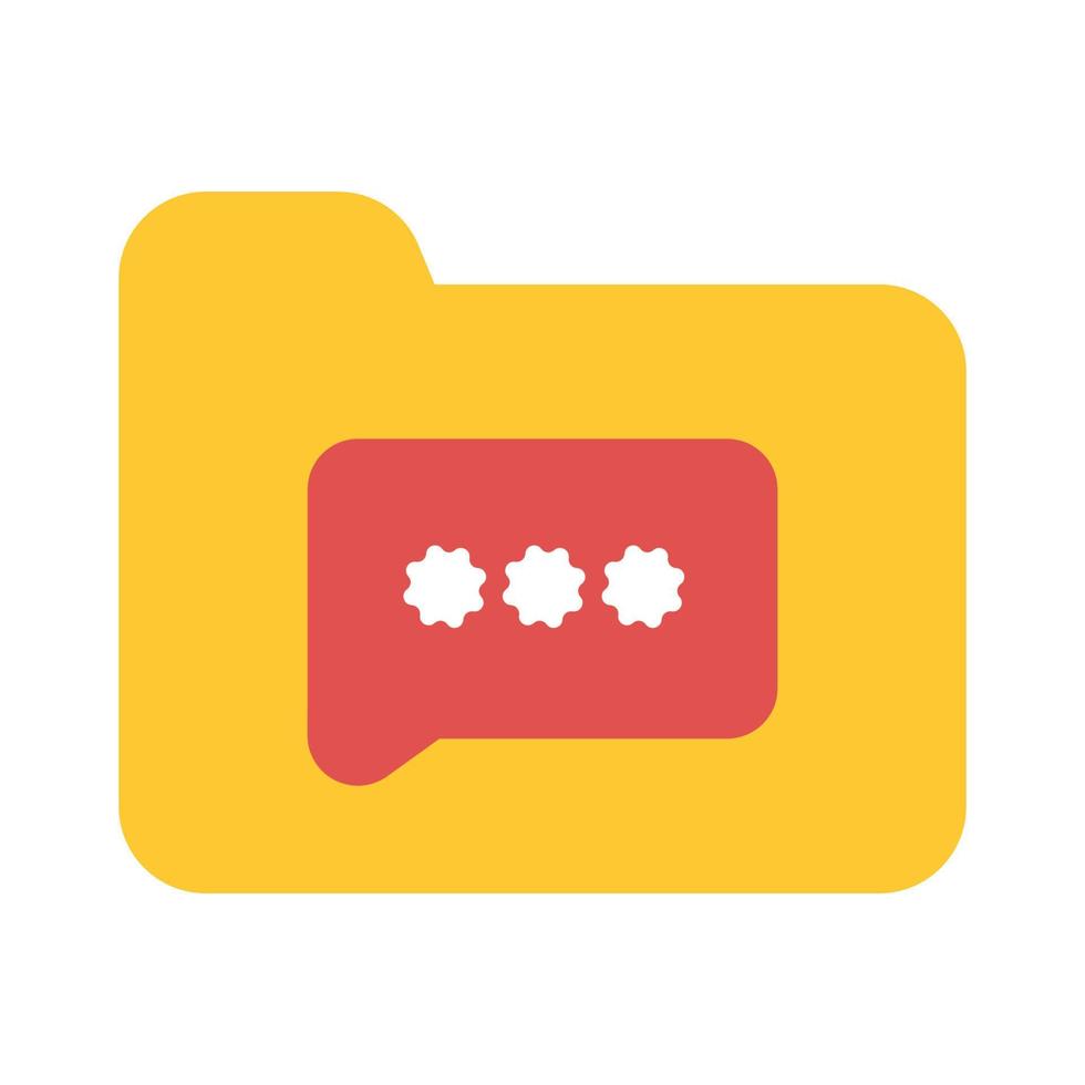 Encrypted Secure Folder Icon vector