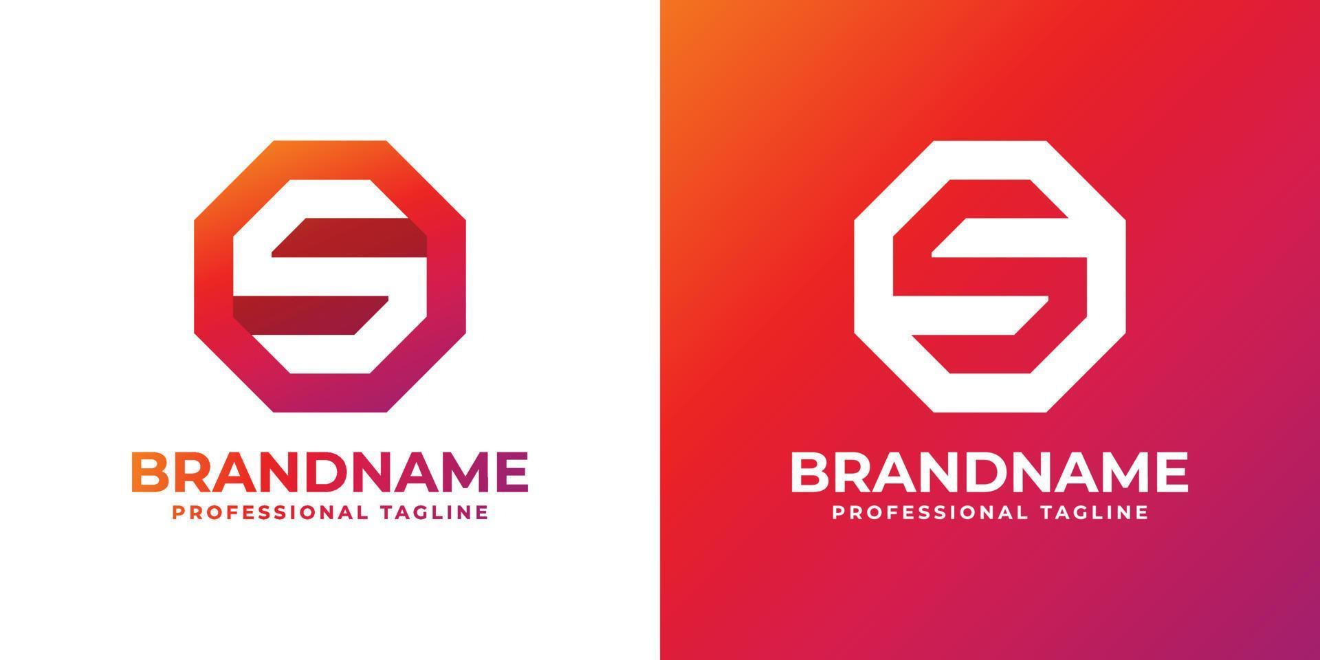 Octagon Letter S Technology Logo, suitable for any business related to technology with S initials. vector