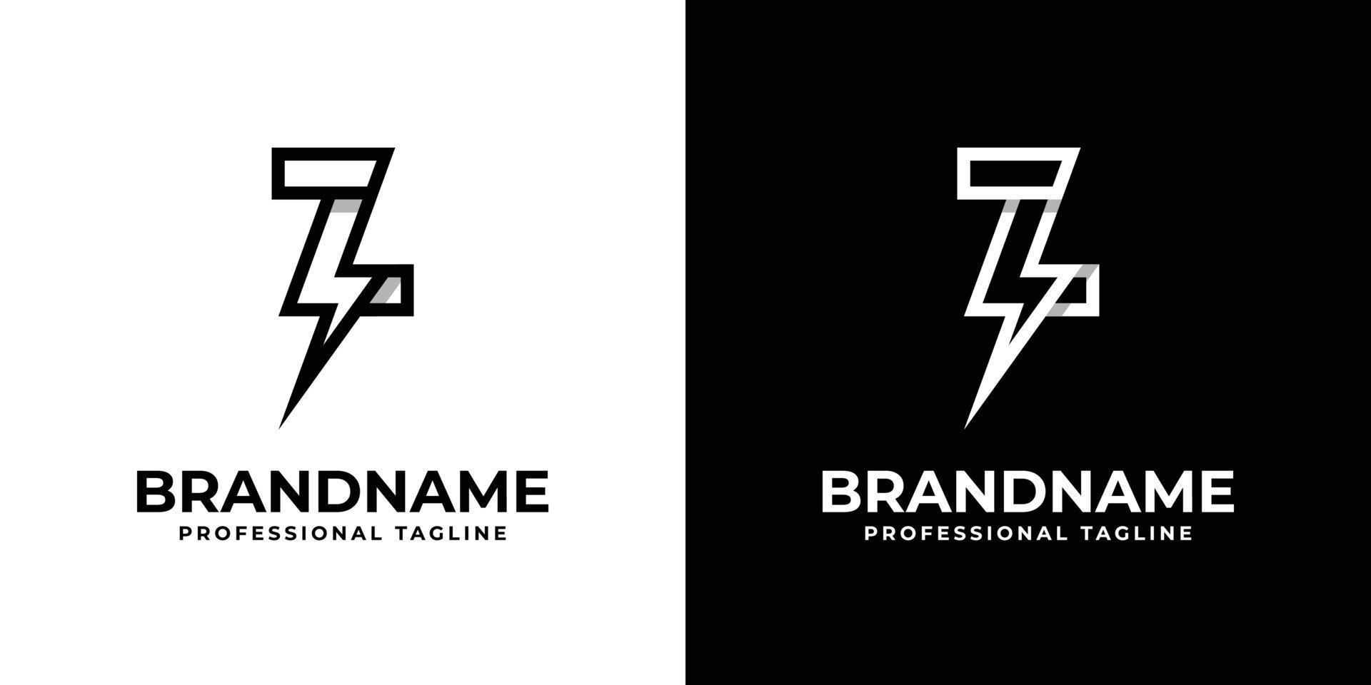 logotipo de la letra z power, adecuado para cualquier negocio relacionado con la energía o la electricidad con las iniciales z. vector
